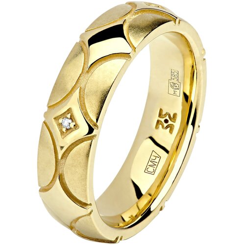 фото Эстет кольцо с 4 бриллиантами из жёлтого золота 01о630333, размер 16.5