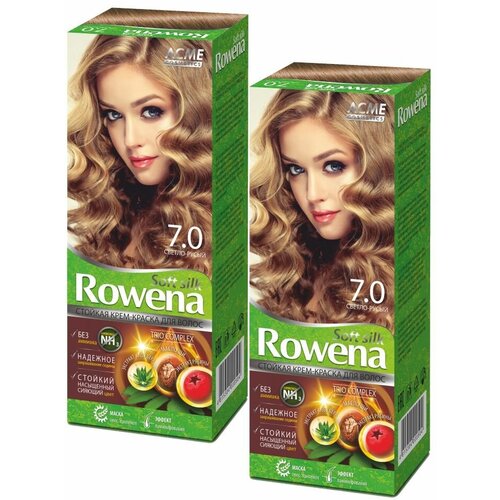 Rowena Soft Silk Краска для волос т7.0 Светло - Русый Комплект 2 шт. acme color краска для волос rowena soft silk т7 0 светло русый