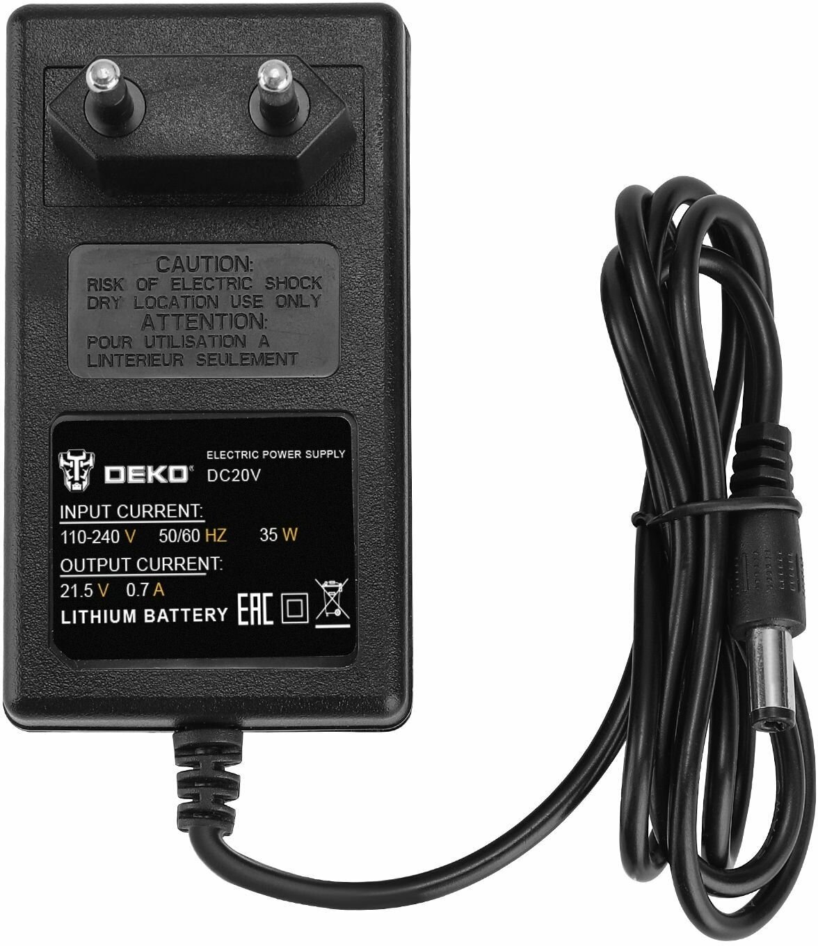 Зарядное устройство DEKO DC20V 20В Li-ion