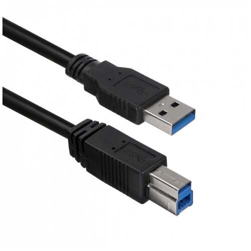 кабель acd u3aaf 10l usb 3 0 a male a feмale Кабель ACD USB 3.0 A (m) - B (m) (ACD-U3ABM), 1 м, черный