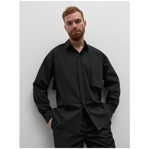 фото Gate31 рубашка оскар с отлетными кокетками (черный-m)