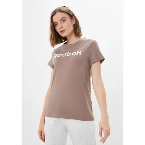 Футболка спортивная Reebok TE GRAPHIC TEE - REEBOK, размер XS, коричневый майка reebok te graphic vector tank женщины gn5632 xs