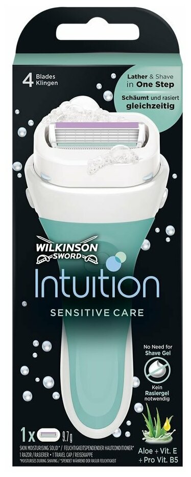 Wilkinson Sword Intuition Sensitive Бритвенный станок, с 1 сменным лезвием в комплекте