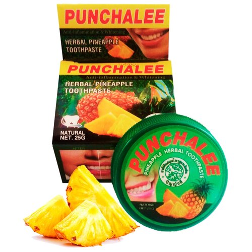 Растительная зубная паста Панчале с ананасом (Punchalee Herbal Pineapple Toothpaste) зубная паста punchalee guava leaf herbal toothpaste 25g 6015