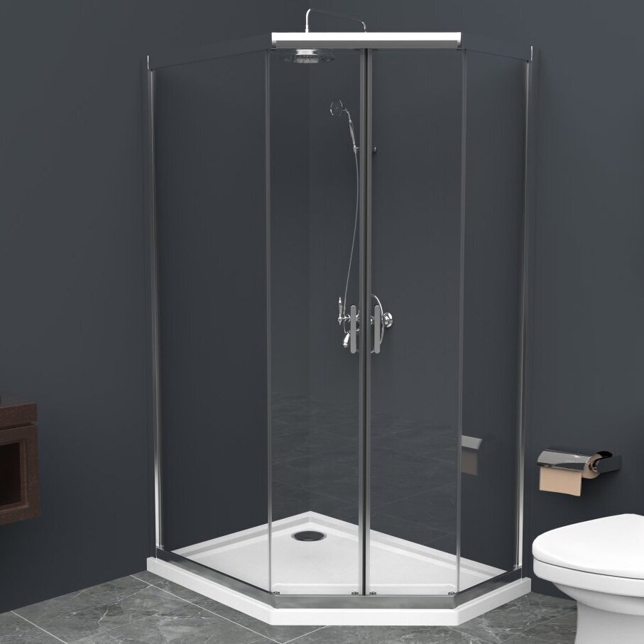 Душевой уголок BelBagno UNO-195-PH-2-100/80-C-Cr