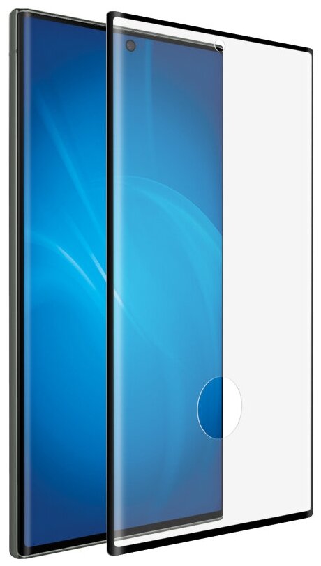 Закаленное стекло 3D с цветной рамкой (fullscreen) для Samsung Galaxy S23 Ultra DF sColor-133 (black)