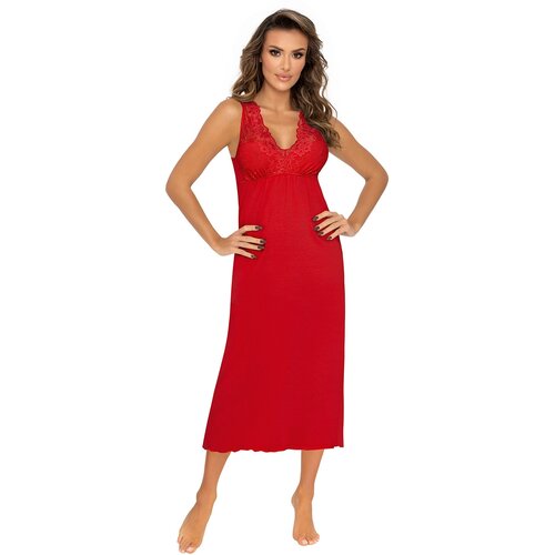 Donna сорочка kristina long nightdress red M красный