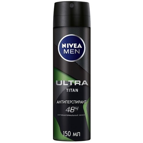 Nivea Дезодорант для тела MEN ULTRA TITAN 150мл дезодорант антиперспирант спрей с антибактериальным эффектом nivea men ultra titan 150 мл