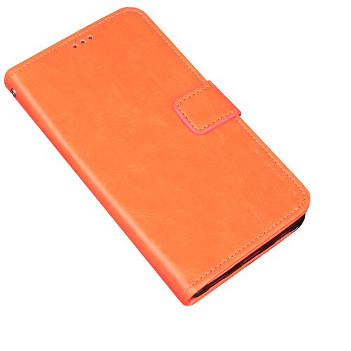 фото Чехол-книжка mypads для nokia lumia 1320 из качественной импортной кожи с подставкой застежкой и визитницей оранжевый