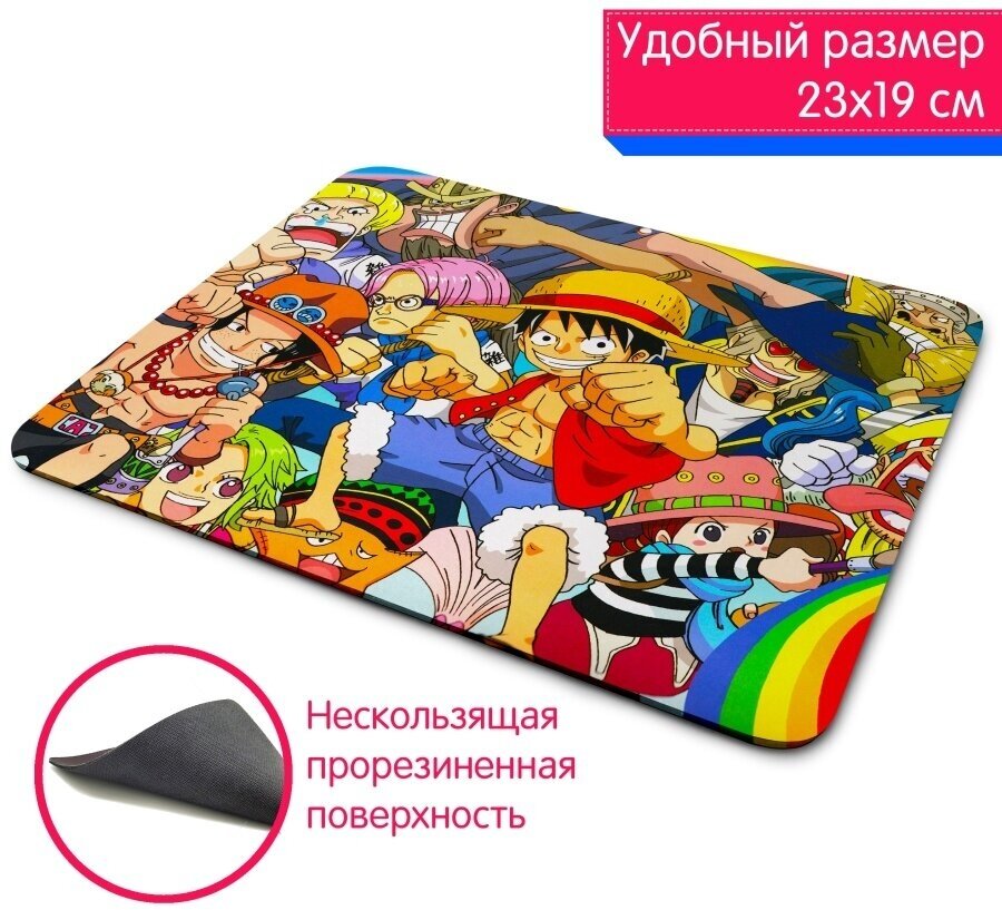 Большой игровой компьютерный коврик для мыши аниме Ван Пис One Piece все герои