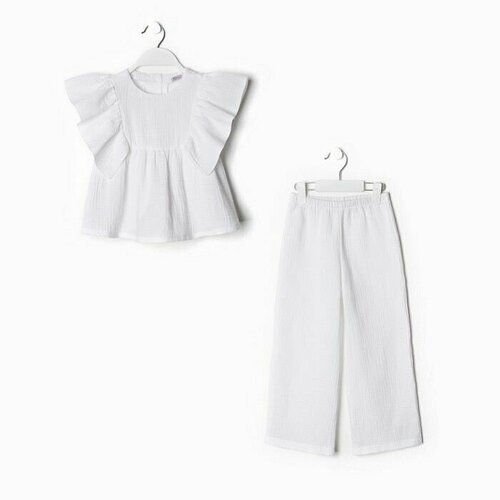 Комплект одежды Minaku, размер 28, белый футболка minaku хлопок размер 104 белый