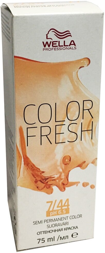 Wella Professionals Color fresh Теплые тона 75 мл, оттенок 7/44, 7/44 блонд красный интенсивный (Wella Professionals, ) - фото №11