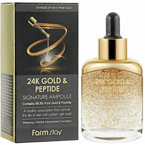 farmstay 24k gold Сыворотка 24K Gold & Peptide Solution Prime, Корея