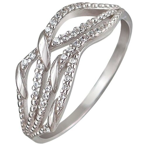 фото Эстет кольцо с 34 фианитами из серебра с3к151536, размер 18.5