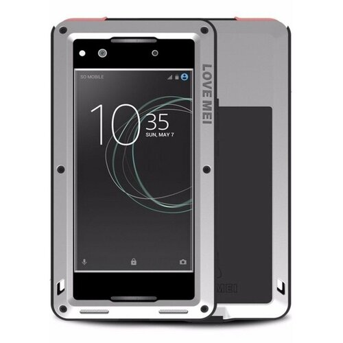 гибридный чехол love mei powerful для samsung galaxy alpha желтый Гибридный чехол LOVE MEI для Sony Xperia XA1 (серебряный)