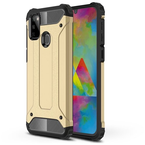 фото Чехол-бампер mypads для samsung galaxy m30s противоударный усиленный ударопрочный золотой