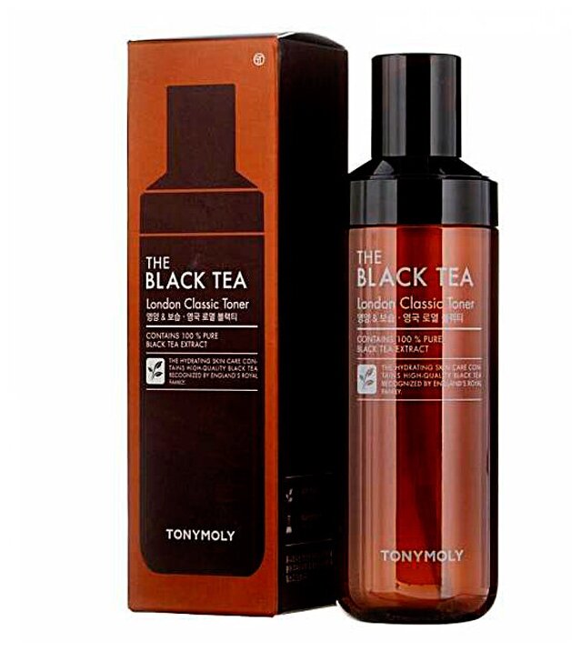 Тонер для лица антивозрастной с экстрактом английско The black tea london classic toner TONYMOLY 150мл Cosmecca Korea Co. Ltd - фото №3