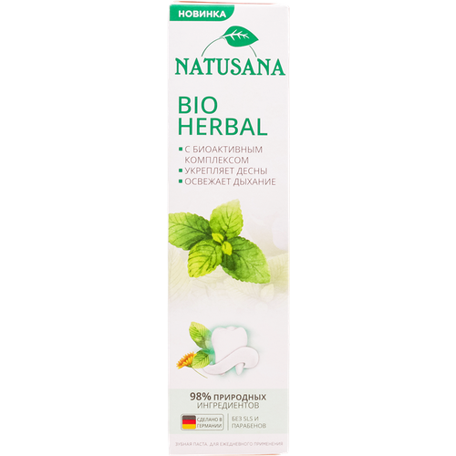 Купить Зубная паста Natusana Bio Herbal, 100 мл 1 шт, Др.Тайсс Натурварен Гмб Х