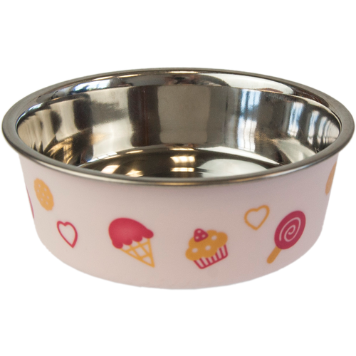 Миска для собак мелких пород Japan Premium Pet цветная, размер Mini, цвет розовый, 300 мл