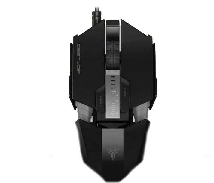 Компьютерная мышь USB Team Wolf Black 7 кнопок 8200 dpi с игровым чипом A9800