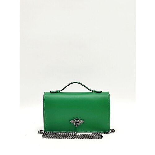 Сумка сэтчел STEFFALINI, фактура гладкая, зеленый сумка сэтчел klюv фактура гладкая зеленый