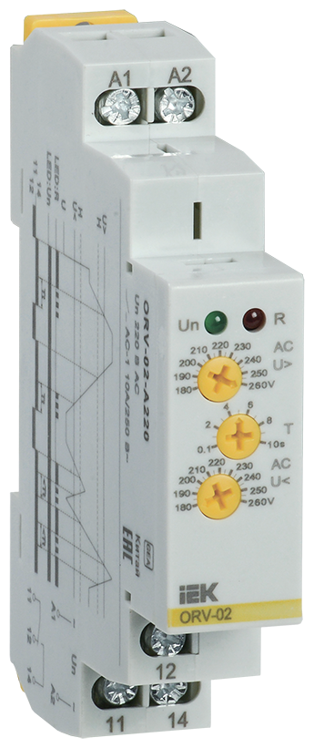 Реле повышения напряжения IEK ORV 1фаза, 220В, AC ORV-02-A220