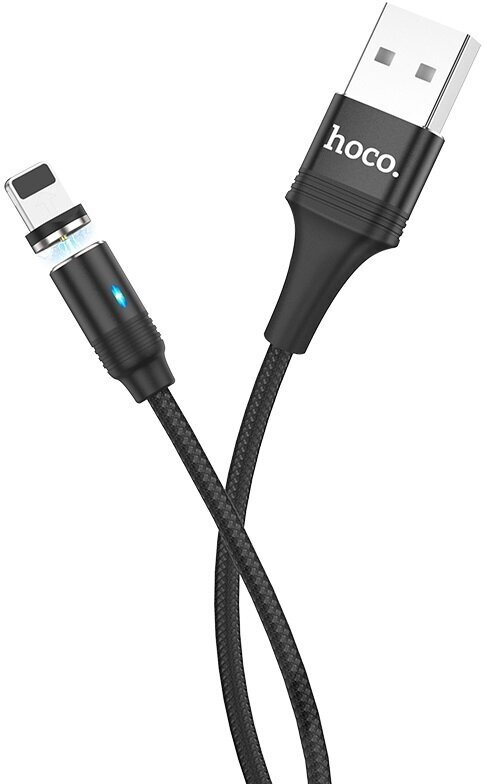 Кабель Hoco U76 USB - Lightning, 1.2 м, черный