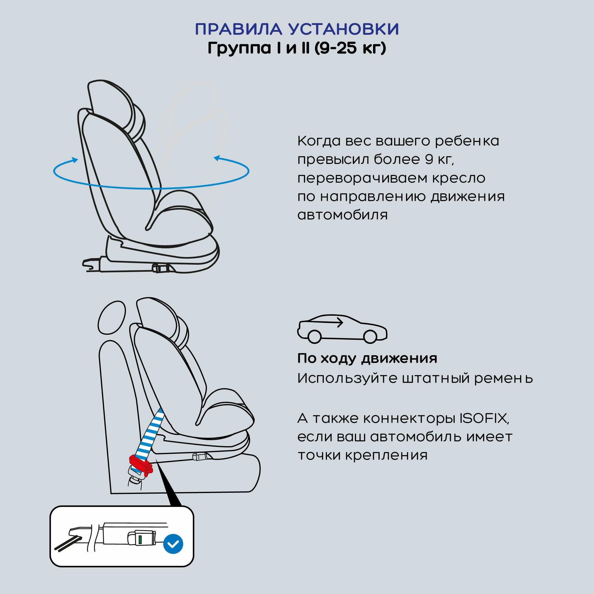 Автокресло группа 0/1/2/3 (до 36 кг) Amarobaby ST-3