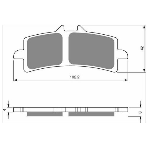 Колодки тормозные дисковые GOLDfren 258 S33 кросс SBS 841, EBC FA447HH, Ferodo FDB 2218, OEM 61340791A