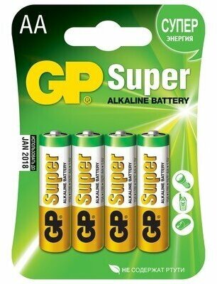 Батарейки GP Super AA/LR6 (4 штуки в упаковке), 73532