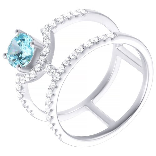 фото Element47 кольцо из серебра 925 пробы с фианитами sl20114b1-001-wg, размер 17