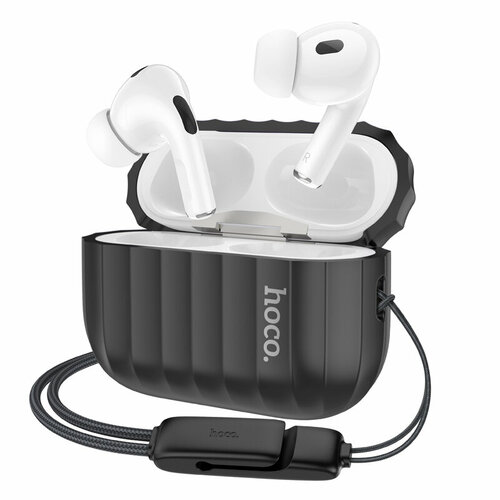 Чехол HOCO WB23 Harmonious для Airpods Pro 2, черный чехол силиконовый deppa для airpods pro 2 d 47340 1 3мм с ремешком черный