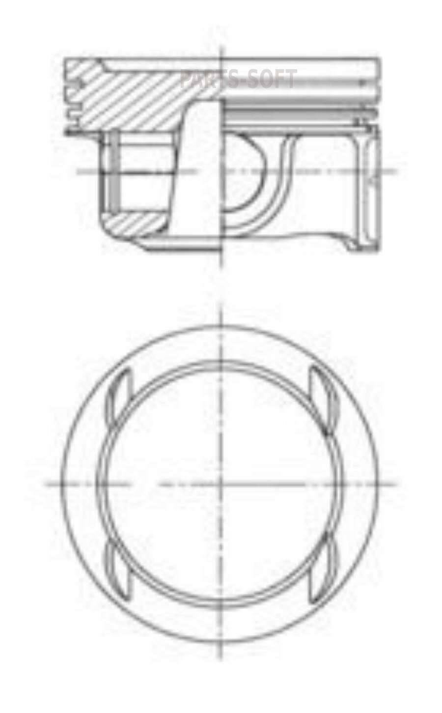 KOLBENSCHMIDT 41784600 Поршень d72.50x1.2x1.2x2.0 STD Цена за 1 шт.