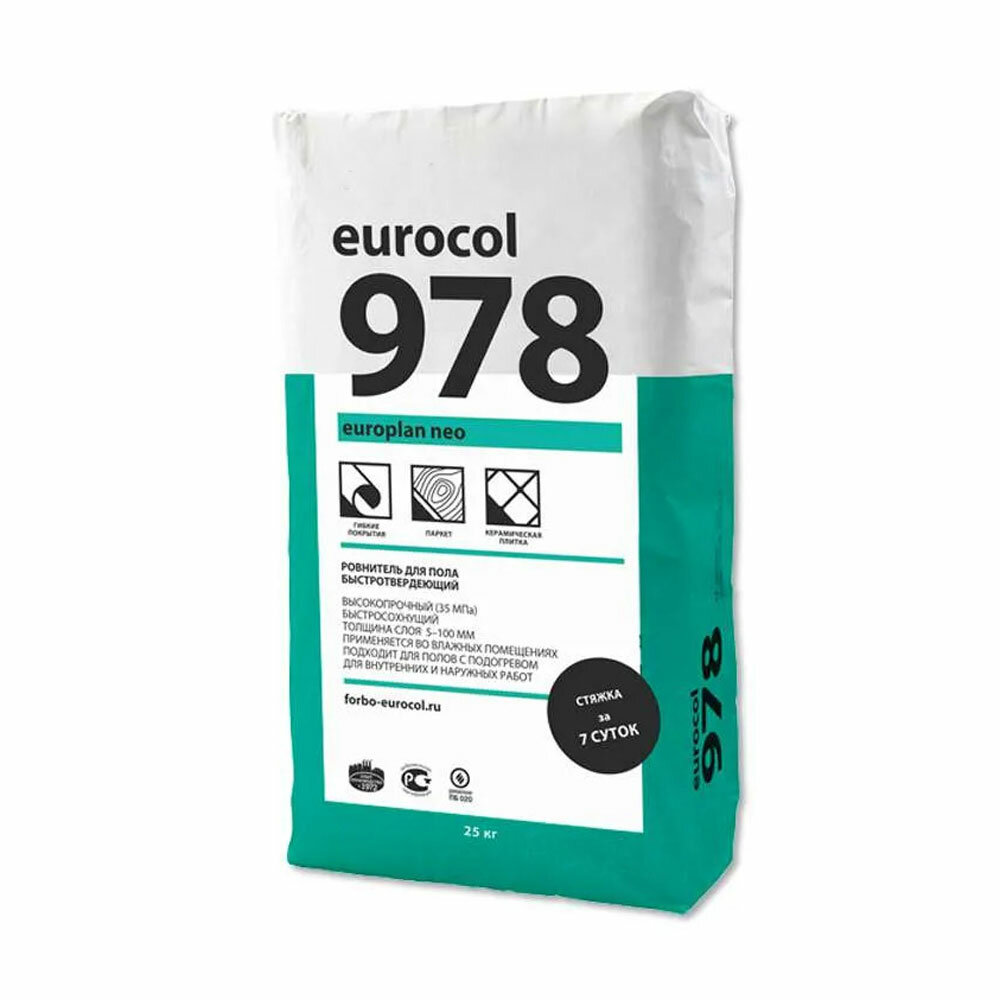 фото Смесь сухая Forbo Flooring Euruplan Neo 978 (Форбо Флуринг Европлан Нео 978) 25.00кг. цементный состав