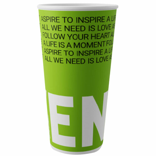 Упаковка 2 шт. Стакан одноразовый бумажный 500/666 мл, D 90 мм, 50 шт, однослойный для холодного, Enjoy new, скандипакк, -5135