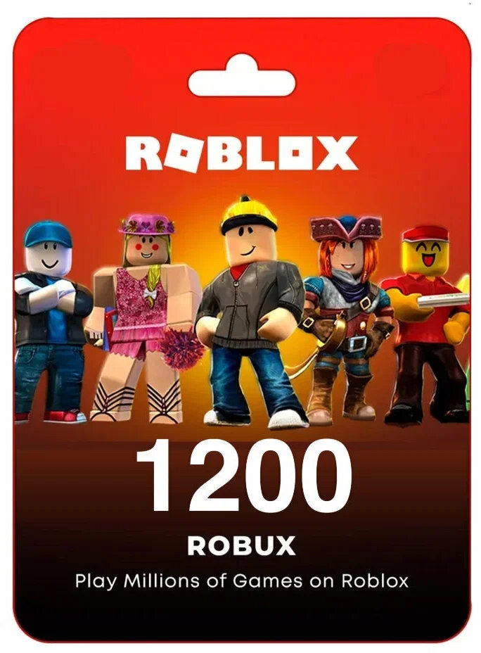 Игровая валюта платформы Roblox - 1200 Robux + подарок / Пополнение счета Roblox на 1200 Robux / Roblox Gift Card (Весь мир, Россия, Беларусь)