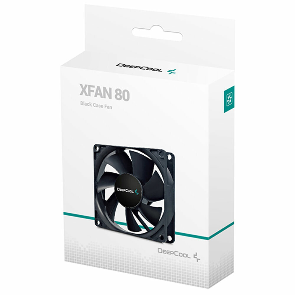 Вентилятор для компьютера DeepCool XFAN 80 Black DP-FDC-XF80 - кулер охлаждения в корпус на пк 80мм