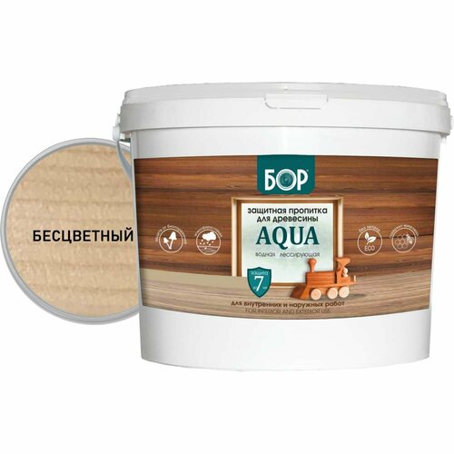 Защитная пропитка для древесины Бор AQUA бор защитная пропитка для древесины classic тик бан 2 5 кг 4 шт 4690417078950
