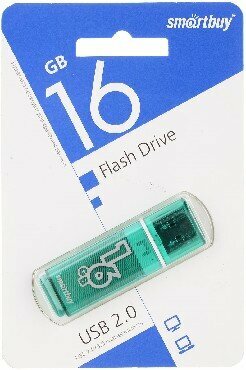 USB флеш (SMARTBUY (SB16GBGS-G) 16GB GLOSSY SERIES GREEN)