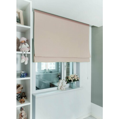 Римские шторы блэкаут на окна для комнаты Моя Штора ширина 140 см x высота 140см Капучино 8723₽