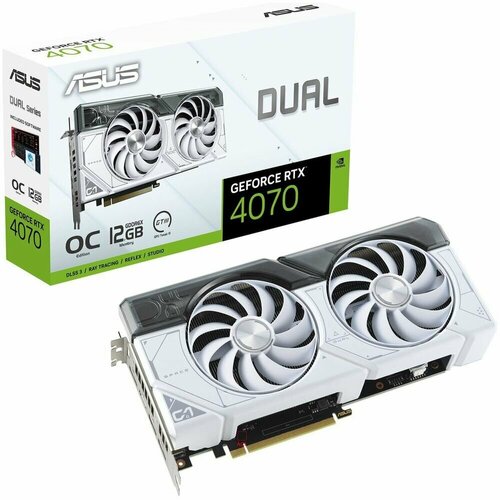 Видеокарта ASUS GeForce RTX 4070 12288Mb Dual OC 12G White Dual-RTX4070-O12G-White 1xHDMI 3xDP Ret 8011300₽