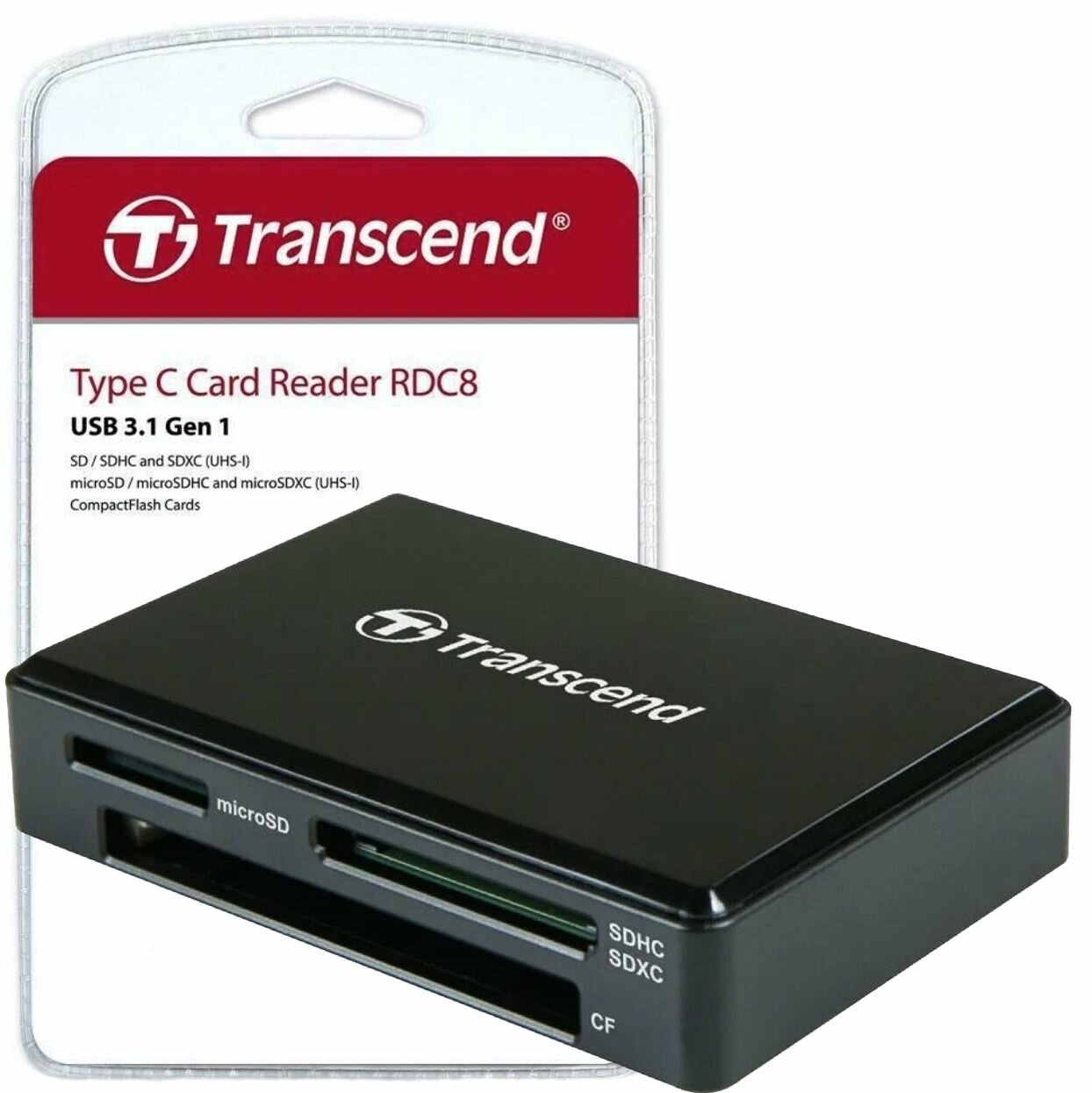 Картридер внешний Transcend Type C RDC8 USB3.1 Gen1