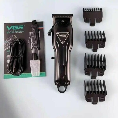 Машинка для стрижки аккумуляторная VGR Voyager V-051 4 насадки плавная регулировка длины 3 шт 1095700₽