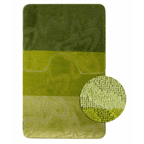 Комплект ковриков санакс 00206 SILVER зелёный 60х100 + 50х60 см 100 % полиэстер