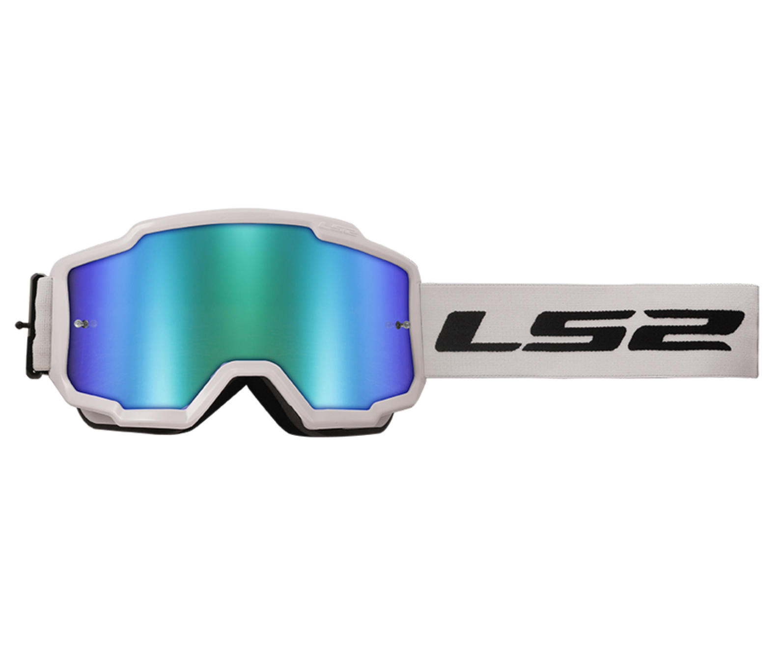 Очки кроссовые LS2 CHARGER Goggle с прозрачной линзой (белый White with clear visor)