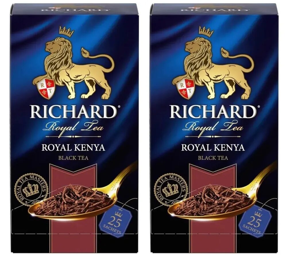 Чай черный в пакетиках "Richard" Royal Kenya 25 пак - 2 штуки