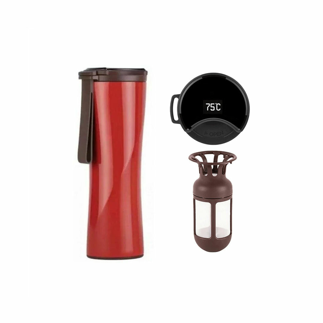 Термокружка Kiss Kiss Fish Moka Smart Cup Oled 430ml (Red)