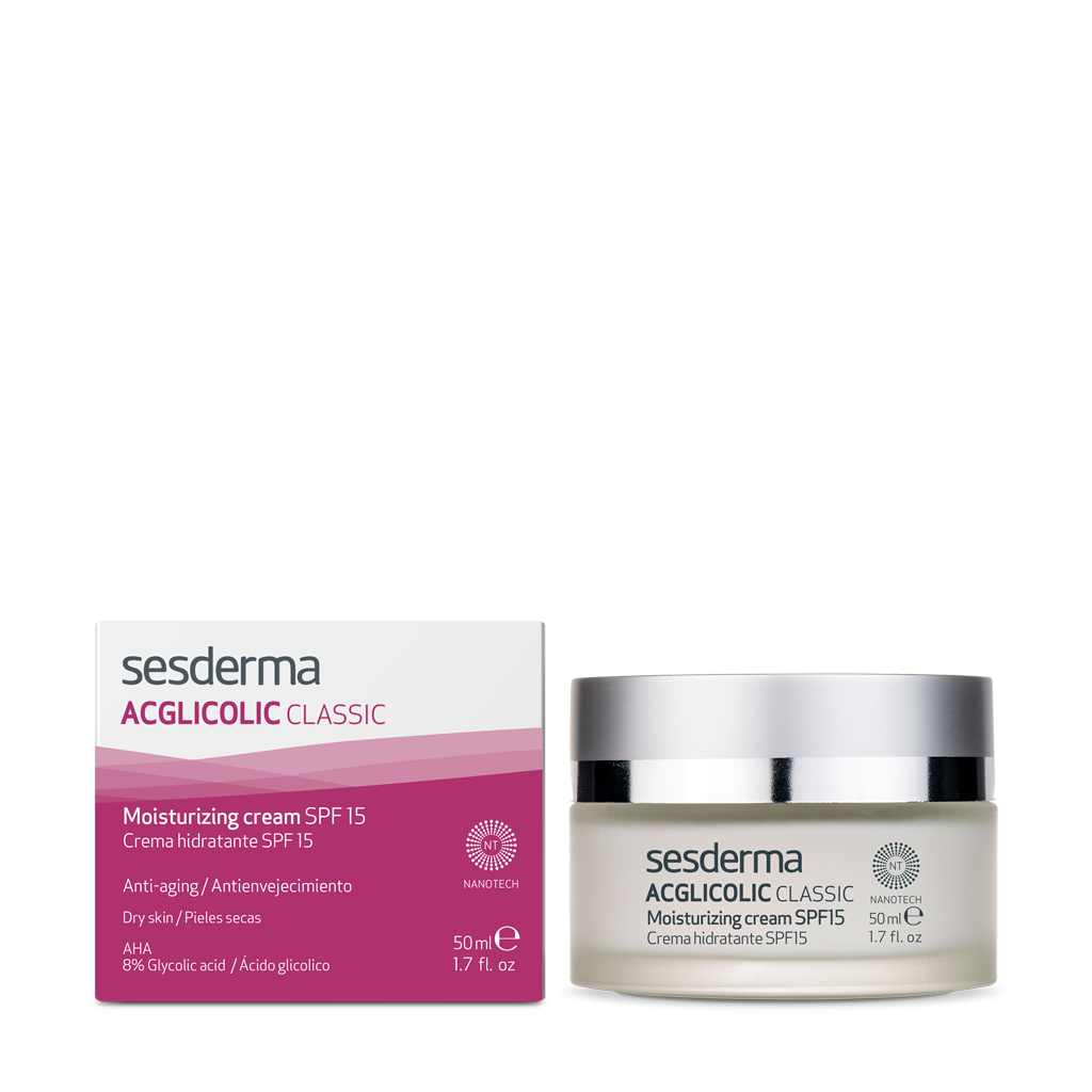 Крем SESDERMA ACGLICOLIC CLASSIC увлажняющий с гликолевой кислотой СЗФ 15, 50 мл