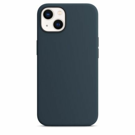 Чехол кожаный MagSafe для iPhone 13 / Анимация NFC / Leather Case with MagSafe /Blue