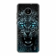 Дизайнерский силиконовый чехол для Нокиа С20 / Nokia C20 Темный леопард
